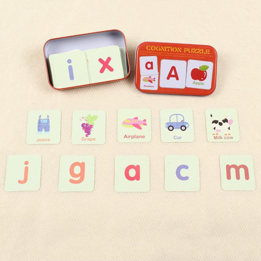 Baby Fruit Dier Cognitie Kaarten Chinese Engels Leren Puzzels Onderwijs Speelgoed