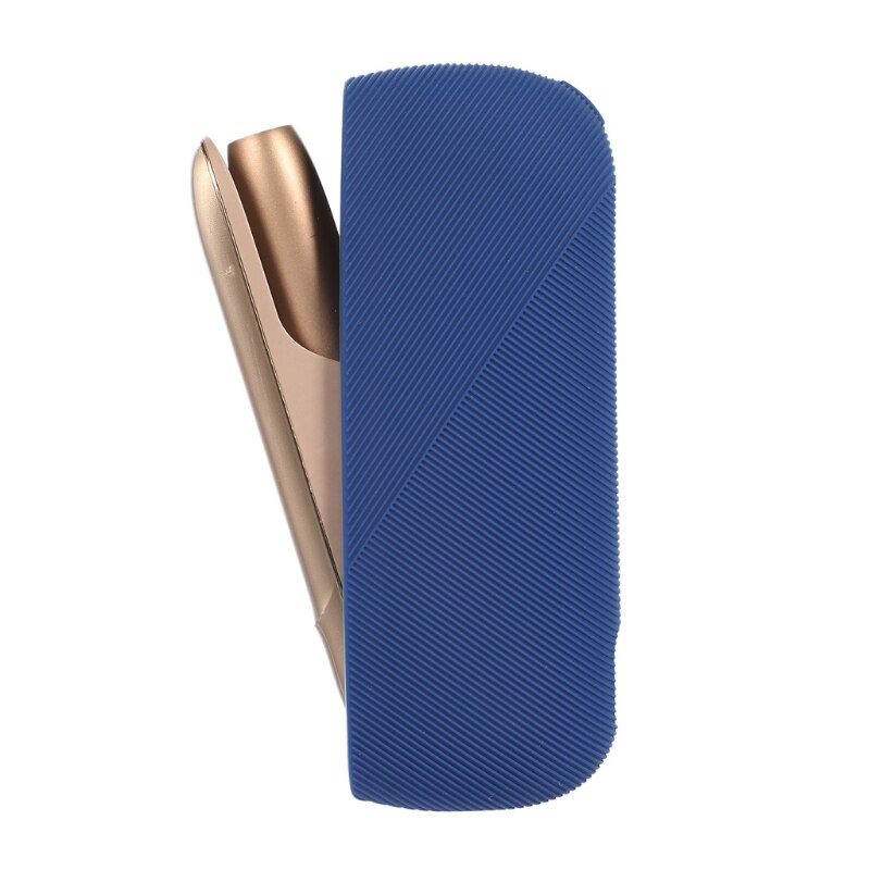 Silicone Side Cover Pouch for -IQOS 3.0 Outer Case for -IQOS 3 -Duo Protective Case Accessories: Navy blue