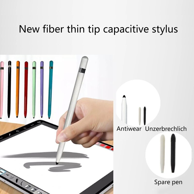 K3NB Universal Active Stylus Pen Capacitive Sensitive Touch Screen Writing Pencil Replacements for Pads Smart Phones