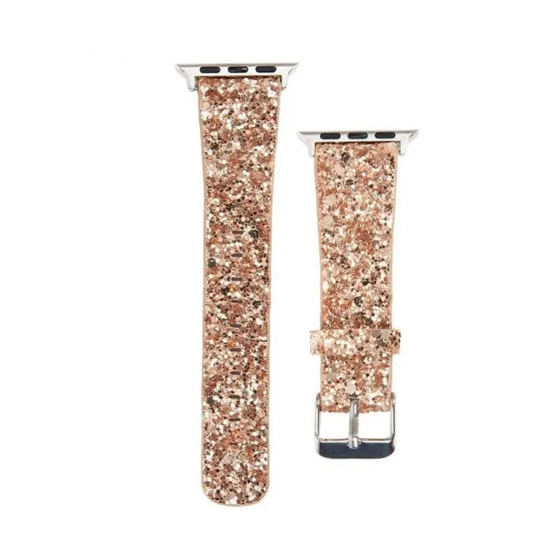 Glitter Leather Strap for Apple Watch Band 44mm 40mm 42/46mm Ultra2 49mm 41mm 45mm sport Bracelet iWatch Series 10 9 8 7 8 6 5 4: S / Red Black