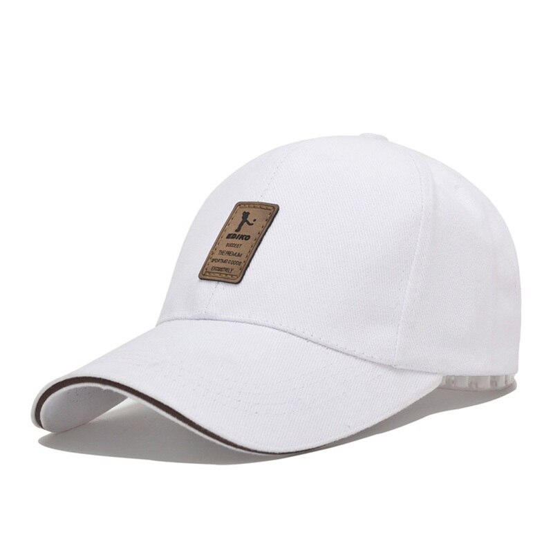 UNIKEVOW 9 Kleuren Baseball Cap mannen Verstelbare Cap Casual leisure hoeden Effen Kleur Mode Snapback Zomer Herfst hoed: White