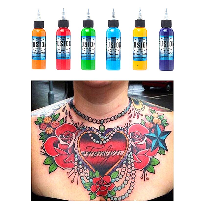 30Ml/Fles Van 16-Kleur Verf Set Tattoo Airbrush Fusion Inkt Voor Body Painting Tattoo Kleur Verf tattoo Tool