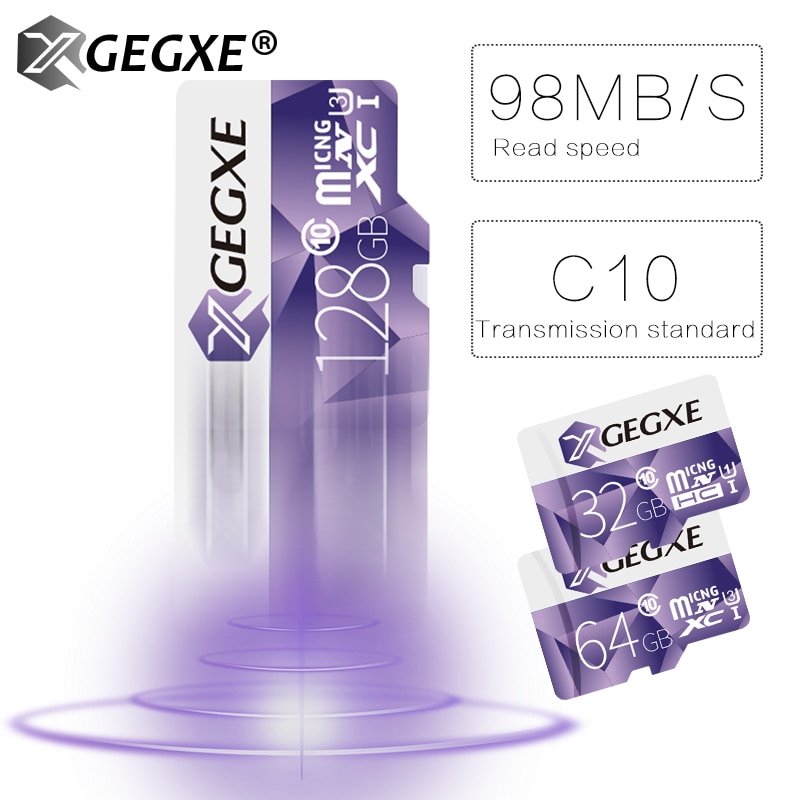 Carte micro SD/TF d'origine XGEGXE haute vitesse 8GB 16GB 32GB carte mémoire flash 64GB 128GB 256GB pour caméra de tableau de bord DVR téléphone intelligent PC