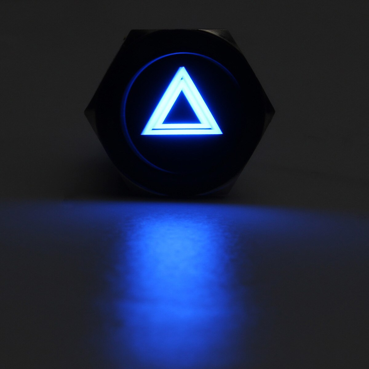 19mm Car LED Push Button Switch 12V Hazard Warning Light Switches Self-lock Momentary Waterproof For Truck Boat: Blue
