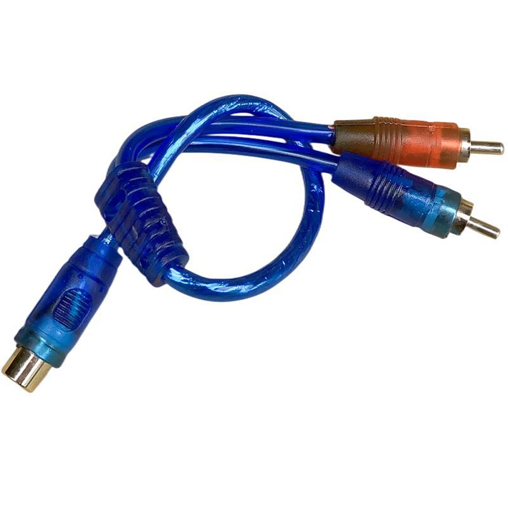 Cable de Audio RCA para coche, adaptador divisor "Y", 1 hembra a 2 cables macho para ordenador doméstico, accesorios electrónicos automotrices: Negro
