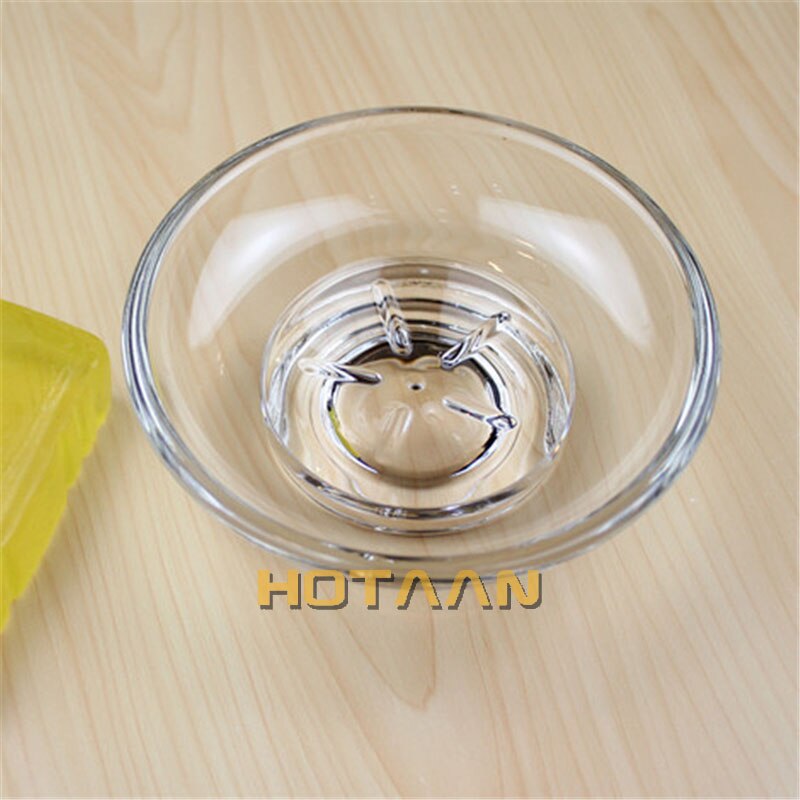 Massivt, gennemsigtigt glas sæbebadetilbehør til badeværelset, badeværelses sæbebad, mat glas sæbeskål, yt -7101