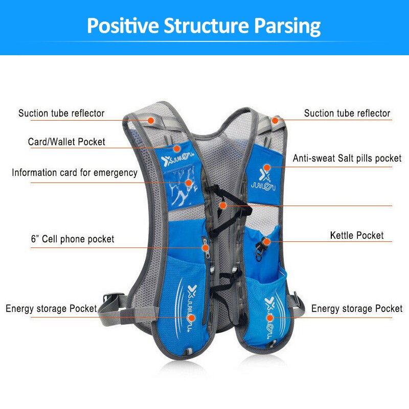 Nylon Vest Running Backpack Sports Hydration Cycling Marathon Trail Running Men Women Bag Waterproof Run Fitness Accessories 8