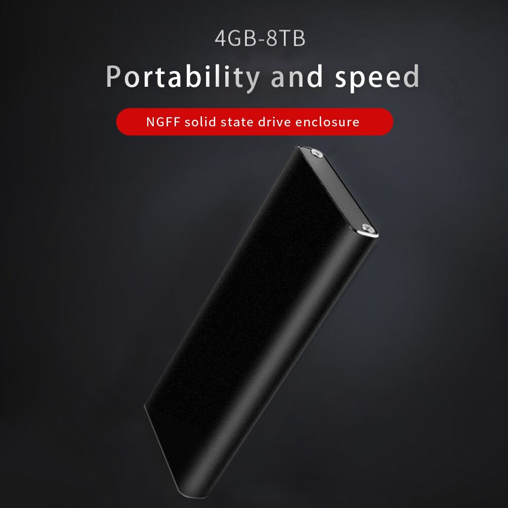 Aluminium Usb 3.1 Type C Naar M.2 Ssd Behuizing Box Ngff Solid State Drive Adapter Mobiele Case Voor 22*30/42/60/80Mm Interface