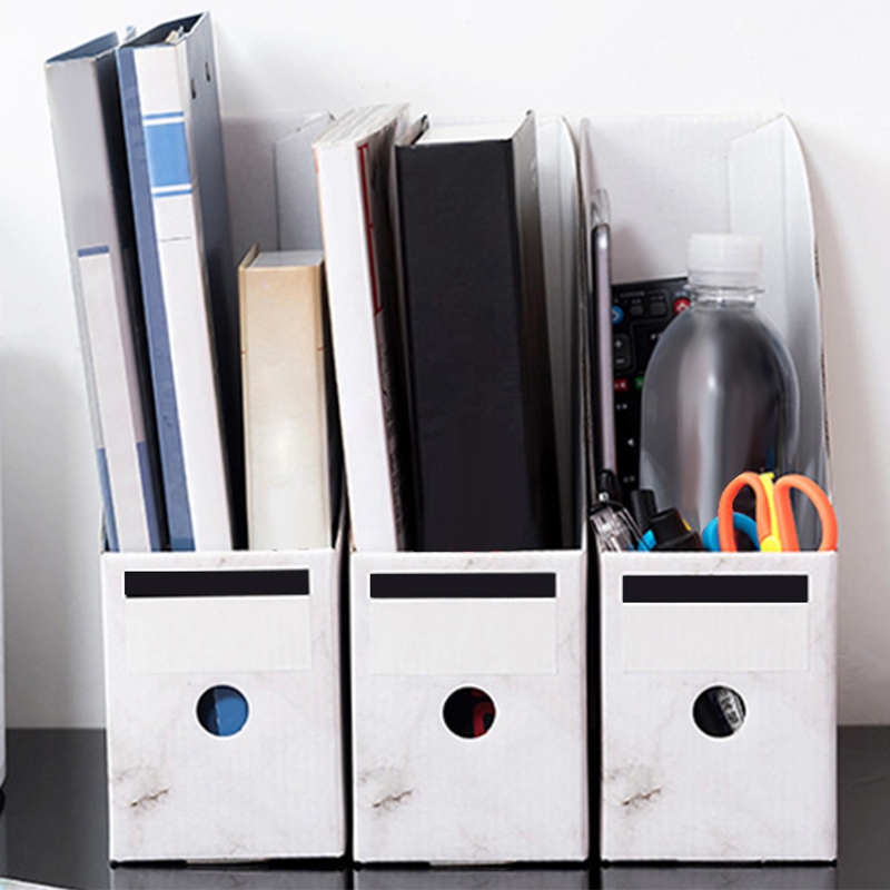 Document Rack File Holder Storage Box Magazine School Pencil Foldable Paperwork Desk Organiser Kraft Paper Simple