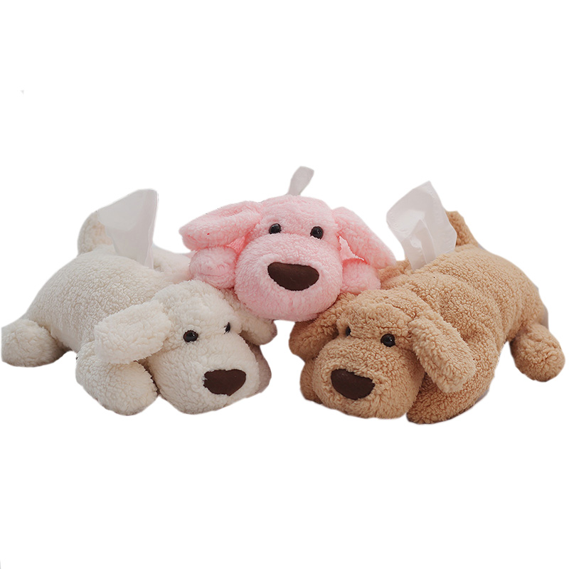 Peluche chien de dessin animé, 1 pièce, confortable, étui à serviette pour enfants, chiot doux, poupée, pour enfants, décoration de maison/Photo