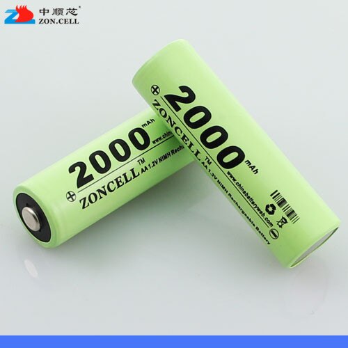 In 2000 mah 1.2 v ni mh oplaadbare batterij 2 ah nr 5 aa draadloze muis batterij scheerapparaat. oplaadbare Ion Cell