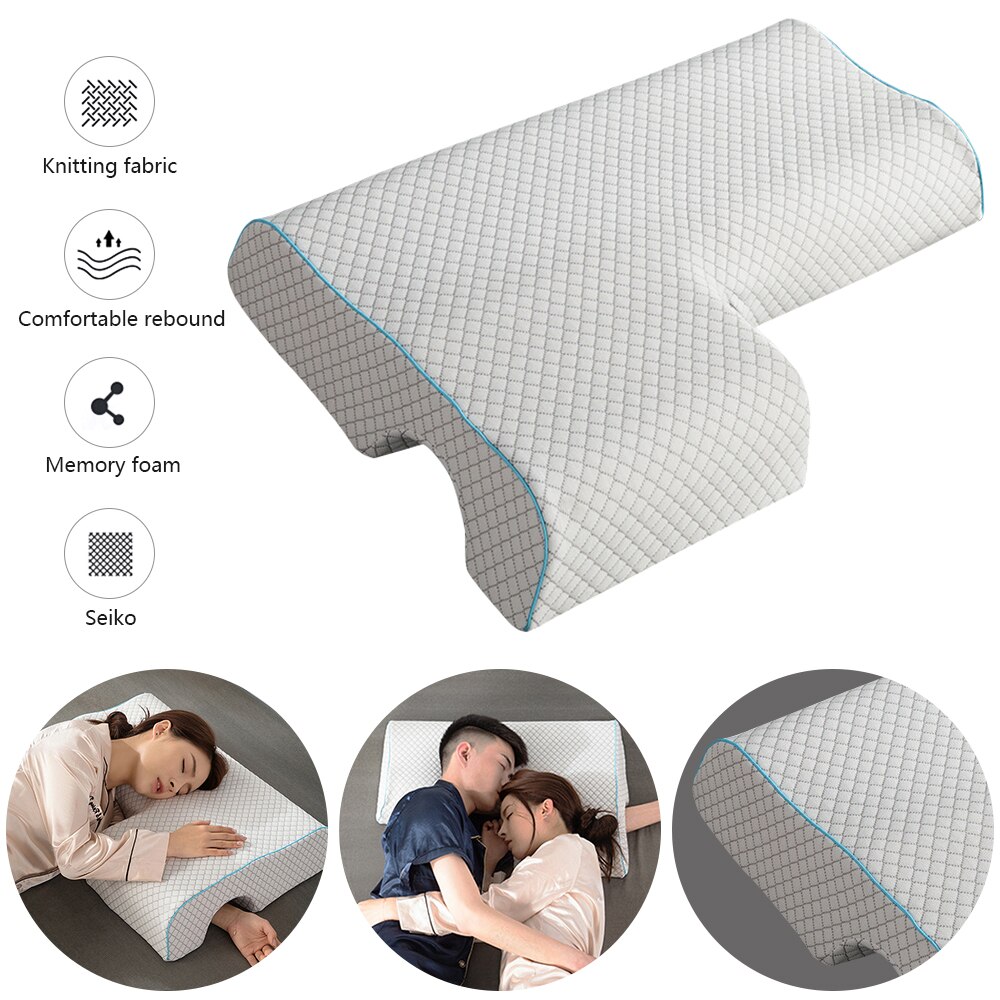 Oreiller en mousse à mémoire de forme pour Couple, repose-bras sans pression, creuse: Right arm C