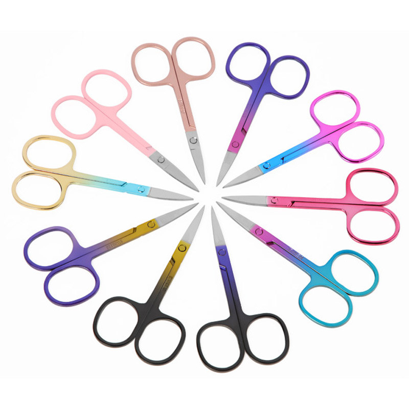 1pcs Eyebrow Scissor Stainless Steel Nose Scissors Dead Skin Remover Scissor Manicure Facial Trimming Tweezer Makeup Beauty Tool