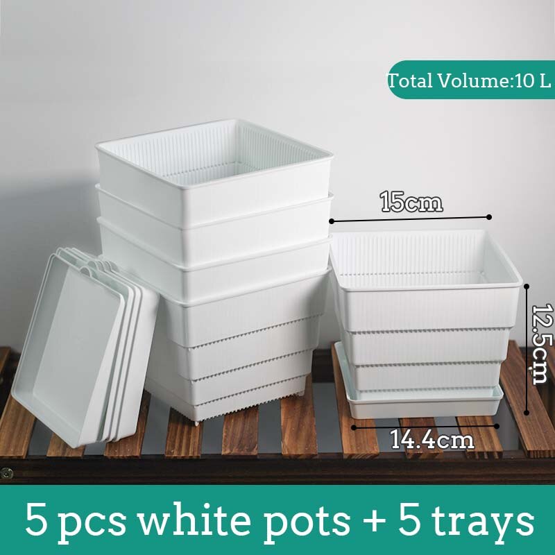 Pot en maille 6cm 7 cm 10 cm 12 cm 15 cm Pots succulents Lithops Jardinière de cactus Pot de fleur en plastique Bon Drainage avec trous d'air: Clair