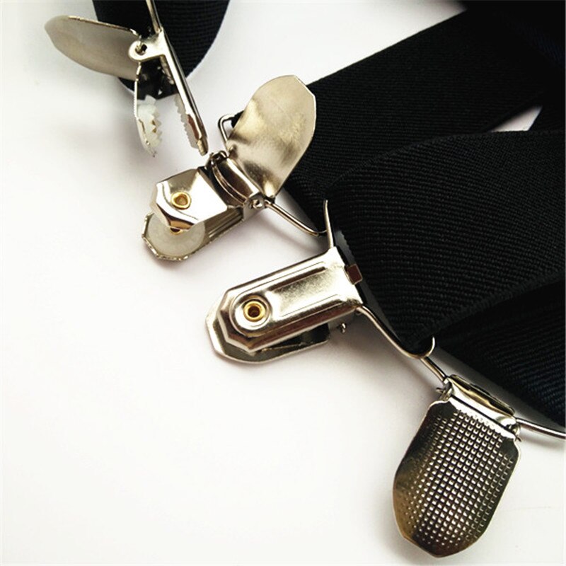 Bd054- l xl xxl størrelse khaki tan farge 3.5cm bredde 4 klips voksen seler justerbar strikk x bakbukser seler seler herre