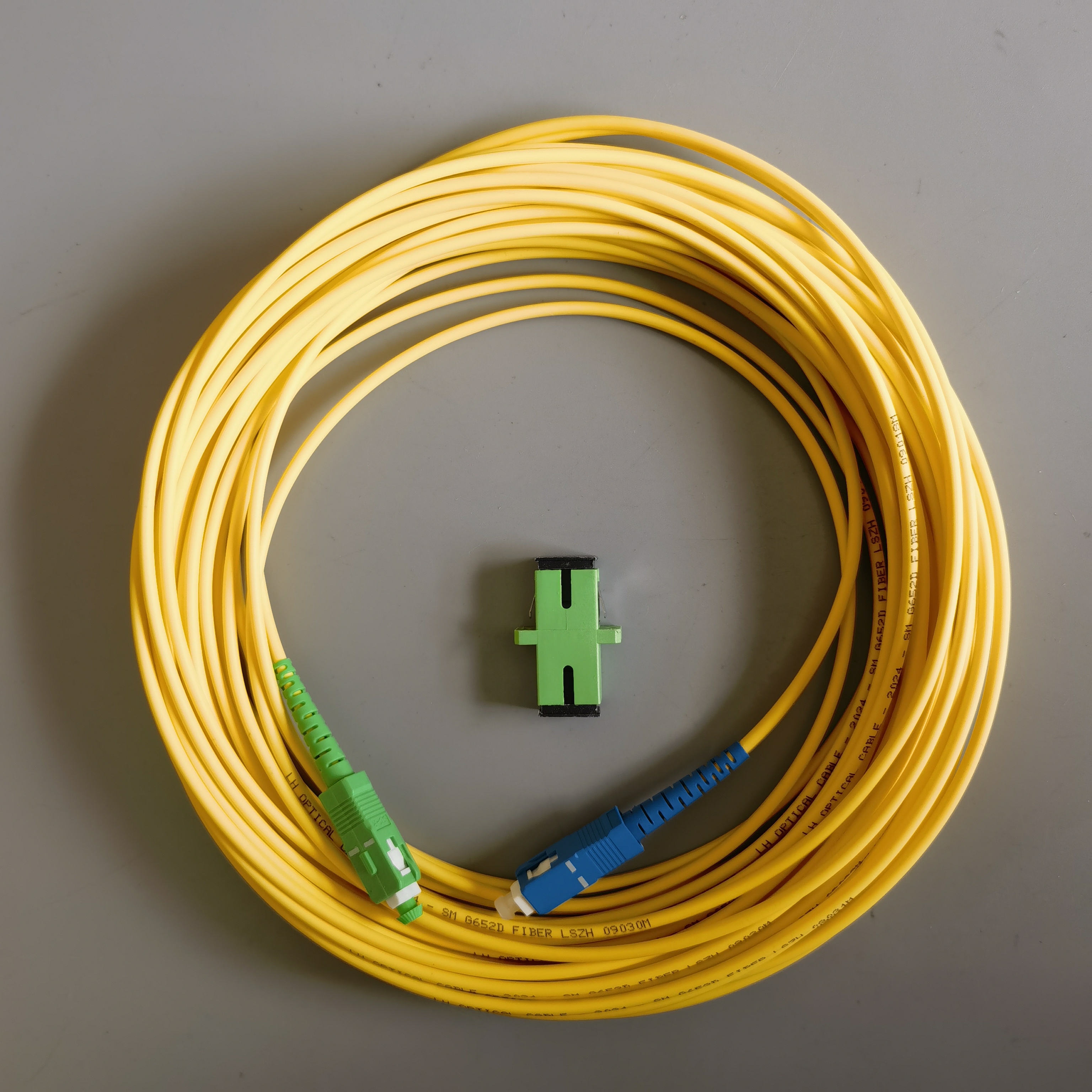 Fibra Optica 15M/10M/5M/3M/2M/1M SC/APC-SC/UPC Indoor FTTR Fibre Optical Cable Cable Single Mode Fibre Optique Free Adapter: WHITE