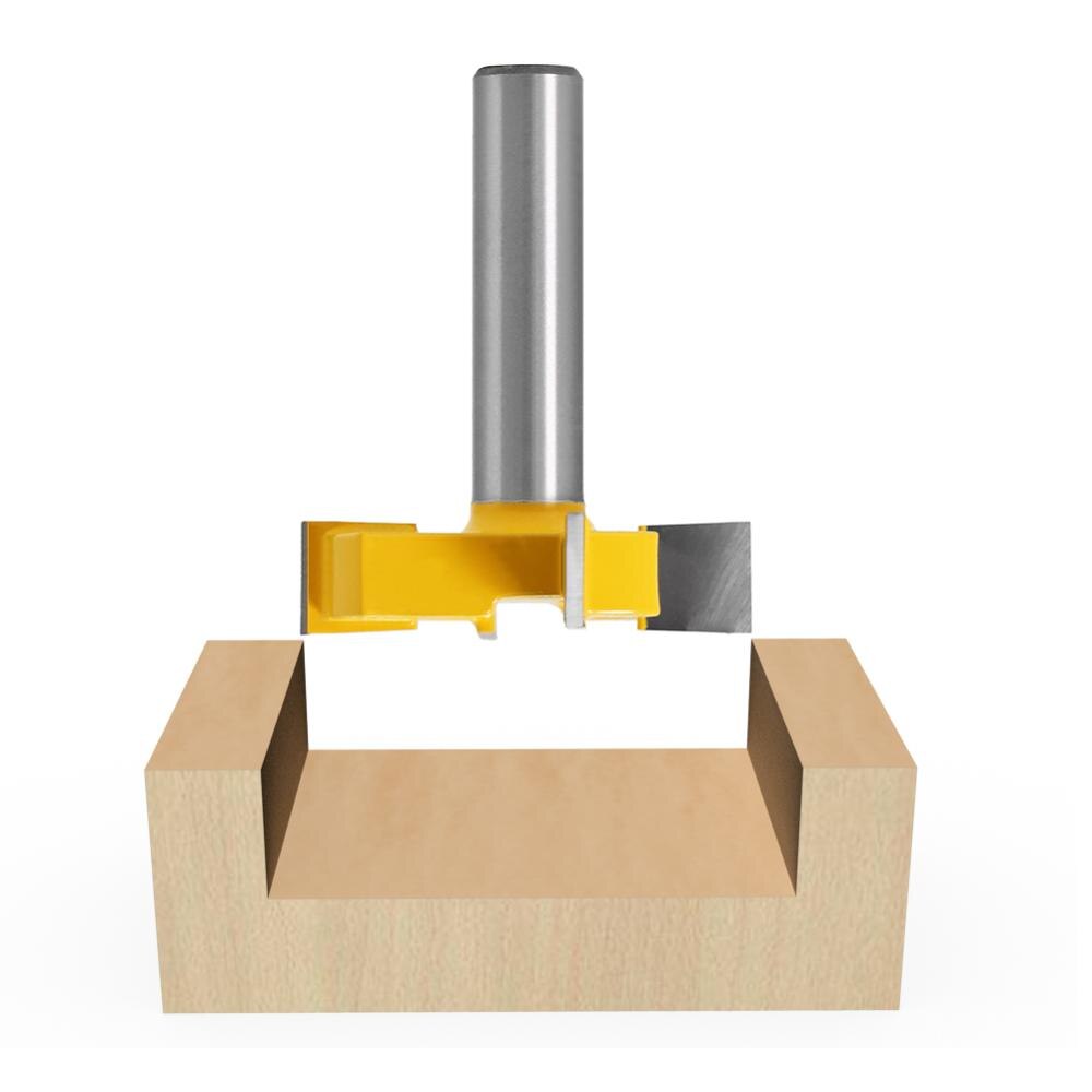 1pc 1/2 "12mm tige 4 bord T Type fraise à rainurer outil de travail du bois routeur Bits pour bois de industrielle fraise à rainurer