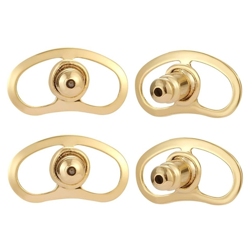 Oorsluitingen Plug Comfortabele oorlelsteunpatches voor dragers grote oorbellen: Goud