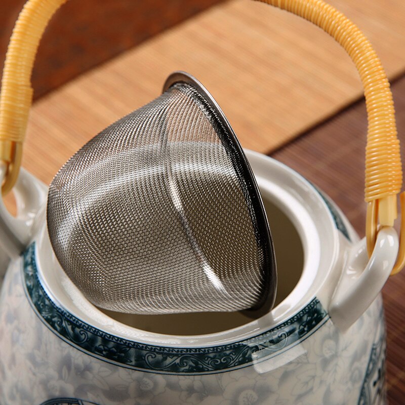 Old style teapot, ceramic tea set, retro Chinese style filtration, large capacity, household large-sized, single teapot