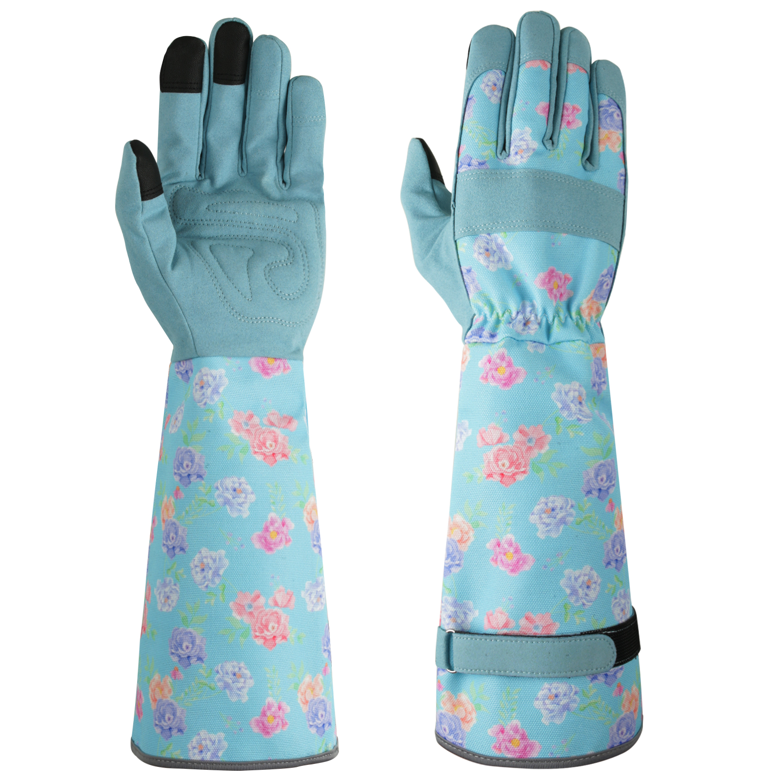 Gardening Gloves for Women Breathable Long Garden Gloves with Grip Thorn-Proof Leather Work Gardening Gloves: Red