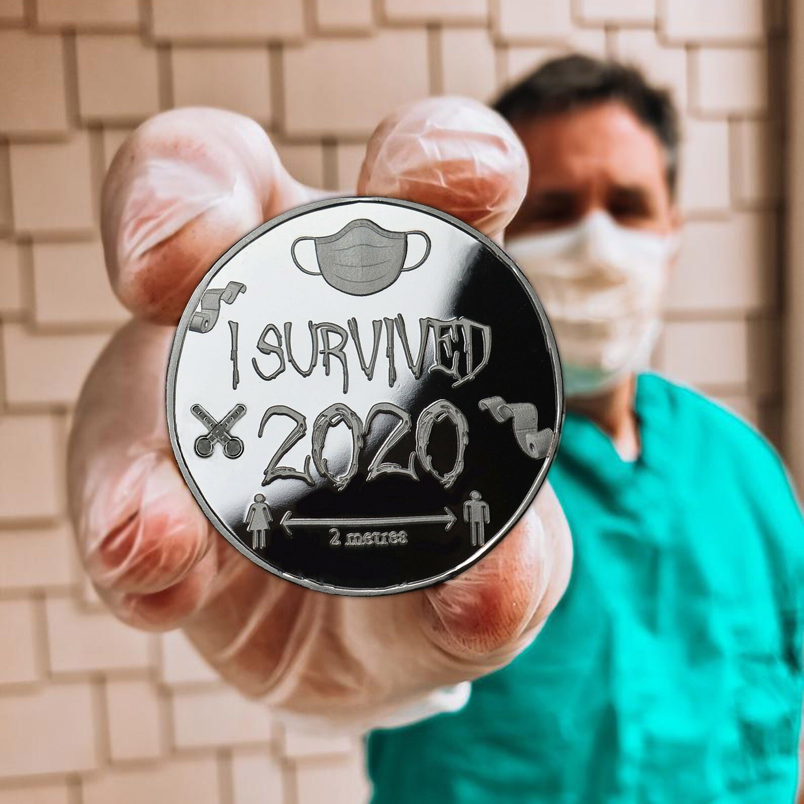 Mental Collection Metal Commemoratives Coin I Survived Commemorative Coin Memories Of The Past Special Souvenir