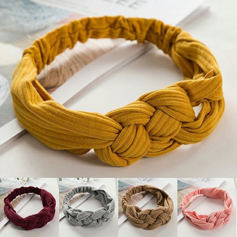 Kvinnor pannband tryck bohemisk bred turban twist kvinnor hårband flicka pannband ins bred dam huvudbonader hår accessoarer