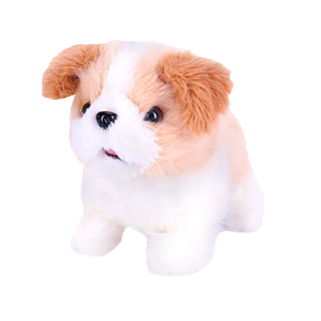 Jouets électroniques de Simulation de chien Robot mignon, jouet pour enfants qui aboiera et marchera, chiot électrique: F