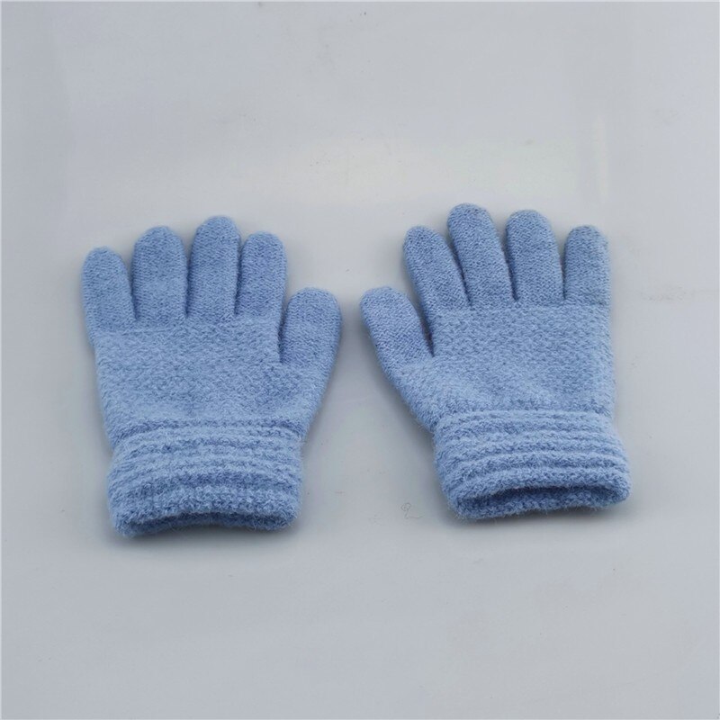 Kids Gloves Baby Girls Boys Winter Warm Solid Knitted Flip Finger Mittens Holodactyly Warm Baby Gloves guantes invierno