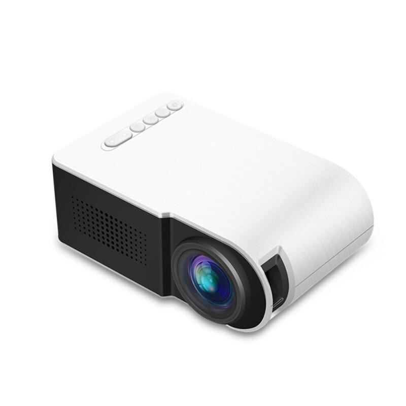 1pc White/blue Portable 1080P Mini LED 3D Projector Home Cinema Theater Video Multimedia USB Projector Built-in Stereo Speakers