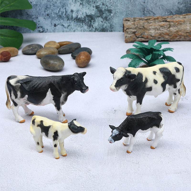 Simulation Parent-child Family Animal Model Toys Set Realistic Dog Duck Children Educational Prop Scene Decoration