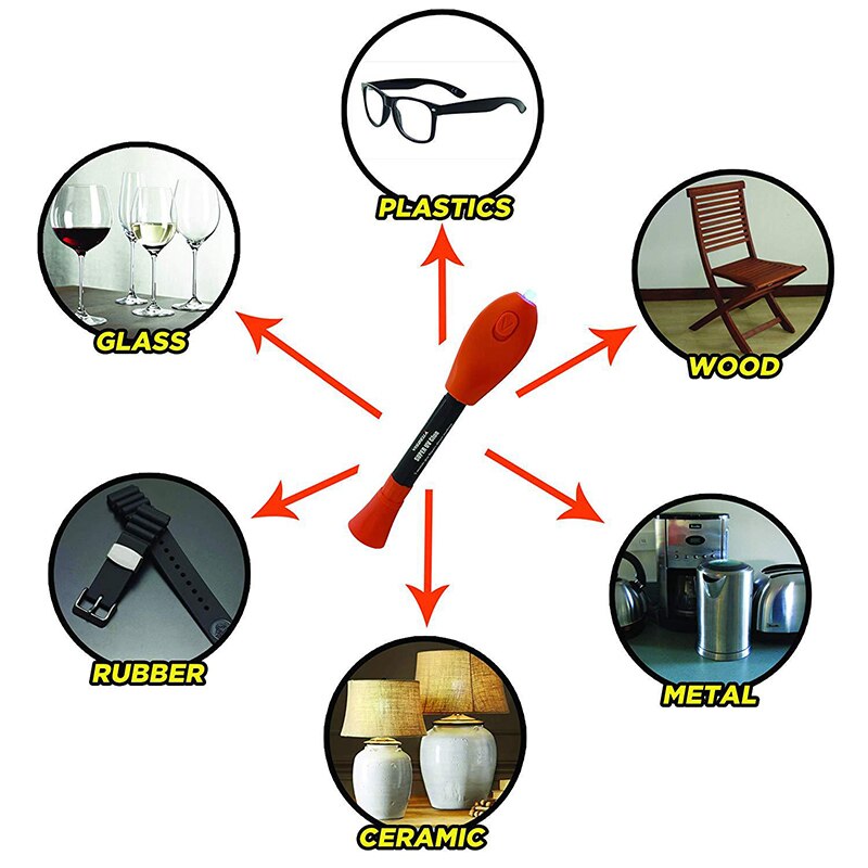 Visbella DIY 2 uds 5 segundos luz UV pegamento pluma recarga líquido-plástico soldadura luz reparación herramienta Kit adhesivos selladores
