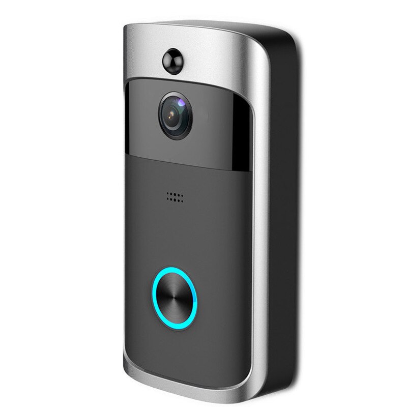 V5 Wifi Smart Deurbel Ip Video Intercom Deurtelefoon Deurbel Wifi Deurbel Camera Ir Alarm Draadloze Beveiliging Camera Pir detecteren: blank