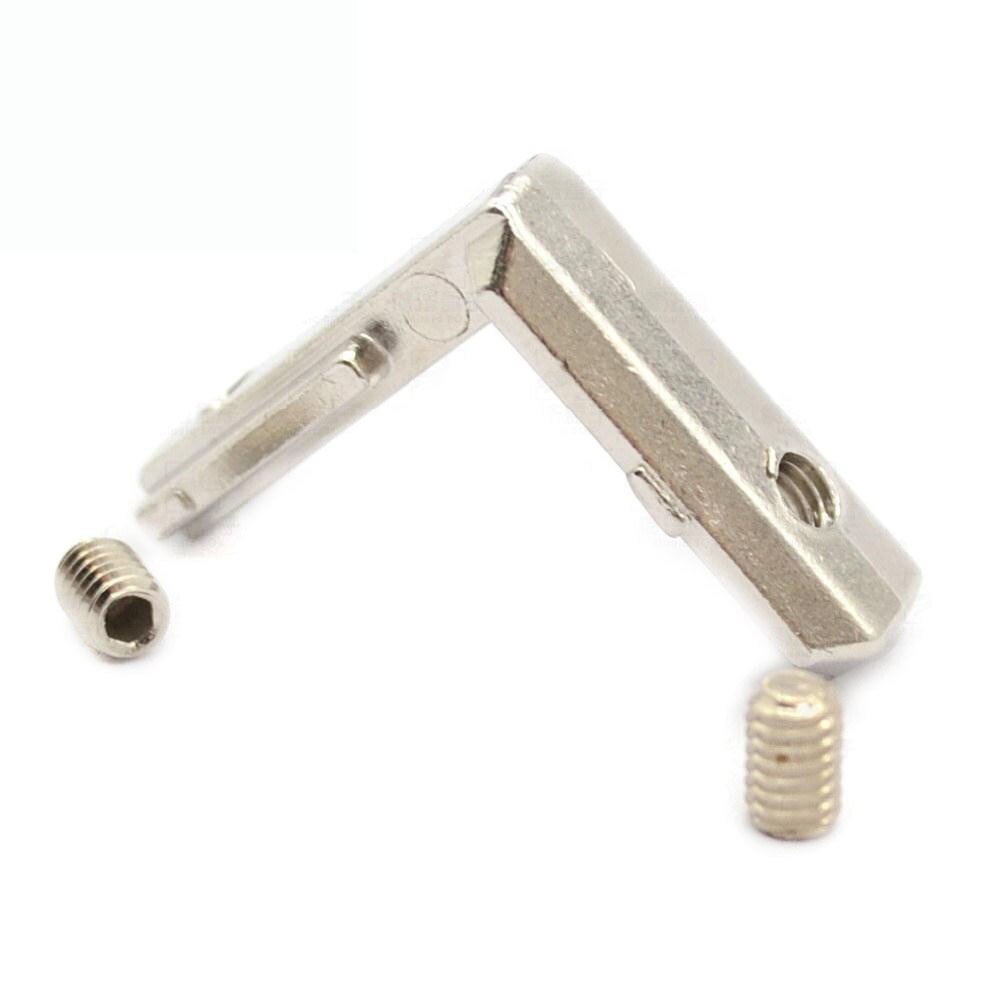 20Pcs T-Slot L-Vorm Aluminium Profiel Interne Hoek Gezamenlijke Bracket Connector Voor Alu Profiel met M4 Schroef