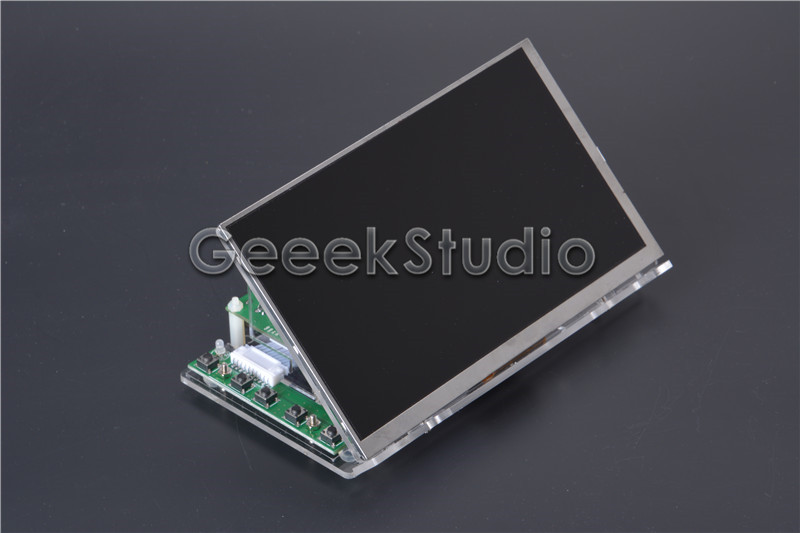 Raspberry Pi 4 tout plate-forme/PC 7 pouces 1024*600 écran LCD moniteur d'affichage avec carte de pilote HDMI VGA 2AV et support acrylique transparent