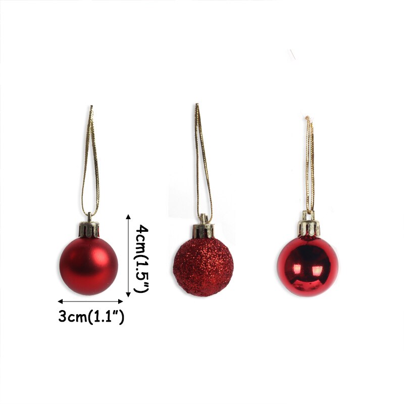 WEIGAO 24pcs Christmas Tree toys Decorations Ball Bauble Xmas Party Hanging Ball Ornaments Decorations for Home Year Navidad