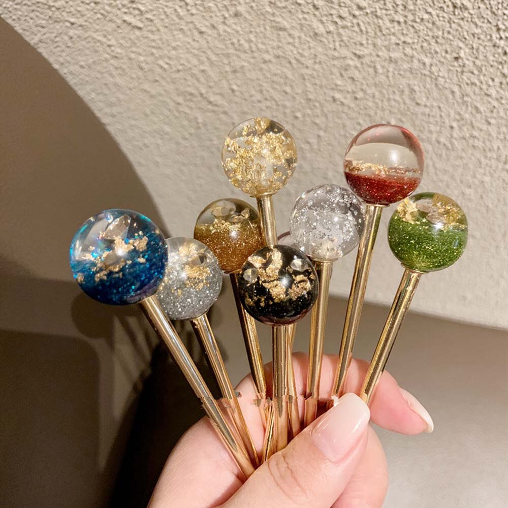 Metalen gouden kleur handgemaakte haarspeldjes voor vrouwen haaraccessoires japanse stijl gouden folie sterrenhemel haarspeldjes haarstokjes