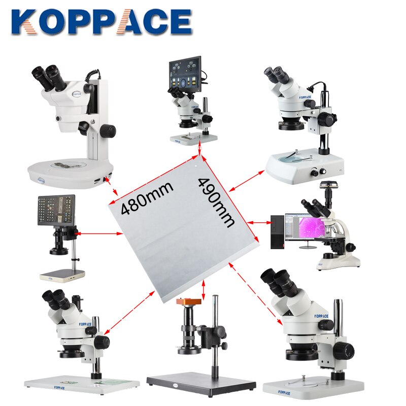Koppace stor størrelse 480*490mm mikroskop støvbeskyttelsesdæksel velegnet til stereovideo mikroskop for at forhindre fedtet støv
