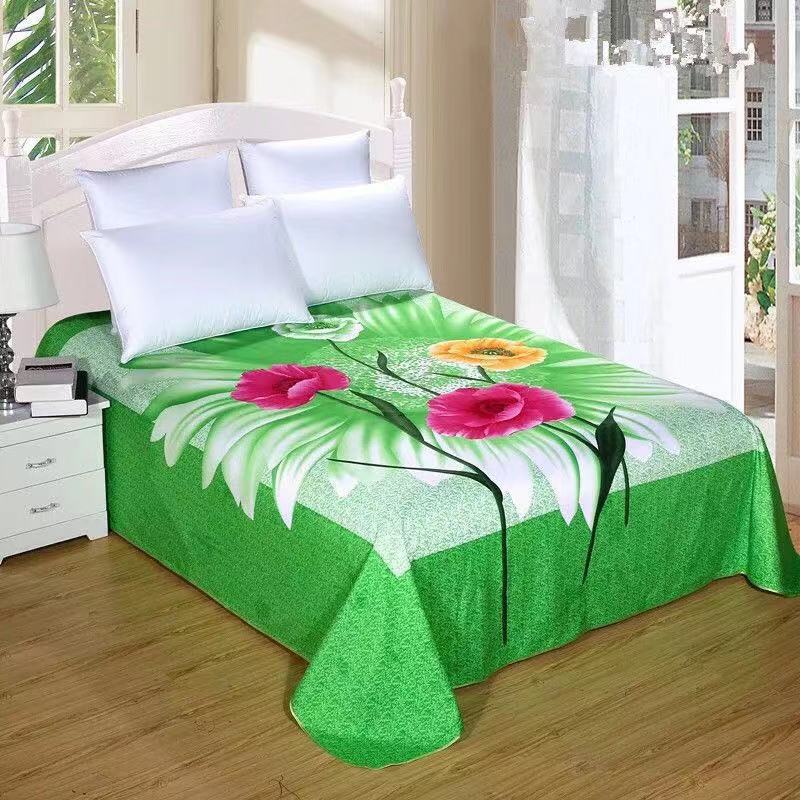 1pc fleur ponçage doux mariage drap de lit grande taille 245x245cm plat drap de lit épaissir double drap de lit pas de taie d'oreiller: Color 18