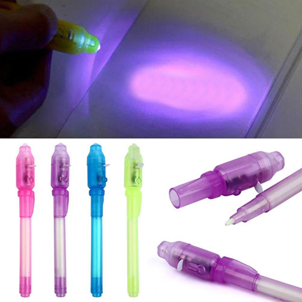 Onzichtbare Inkt Pen met ingebouwde UV Licht Magics Markered Kerstcadeau Briefpapier