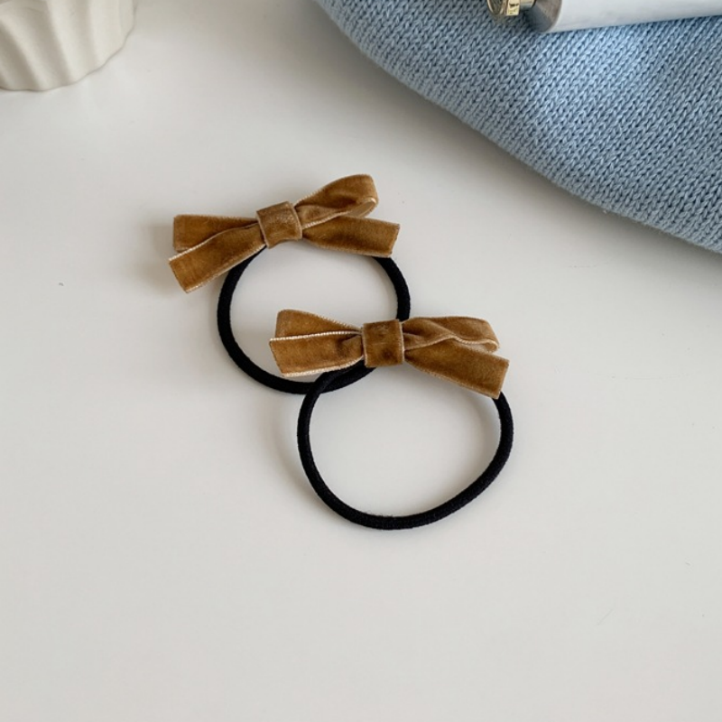Paquete de 2 pinzas para el pelo con lazo de terciopelo negro para niña, diademas para niña, pasadores, bandas elásticas para el cabello para mujer: Rosa