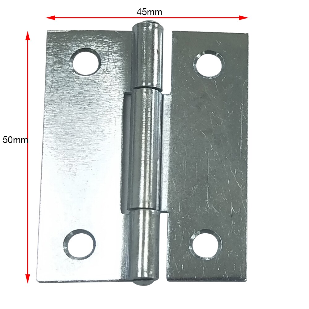 FIXWORK Carbon Steel Zinc Plated folding Butt Hinges Silver Tone Home Furniture Hardware Door Hinge