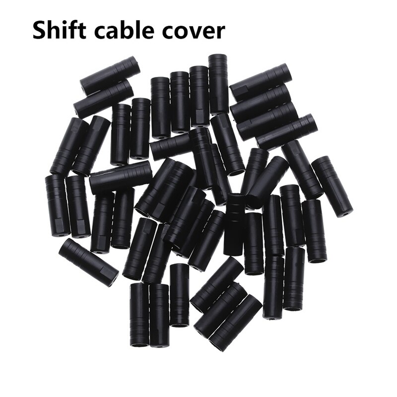 50 bucăți 4/5mm capace de frână/cablu de schimbător din plastic negru pentru bicicletă, frână exterioară, vârfuri de capăt ale cablului, piese de schimb pentru ciclism, accesoriu pentru bicicletă mtb: Capac cablu de schimbare