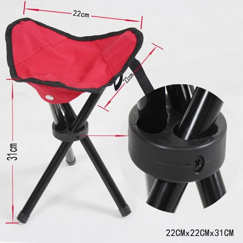 Taburete Triangular plegable pequeño para exteriores, sillas de pesca, bancos multifunción para acampar, taburetes plegables, sillas de parque diarias para el hogar