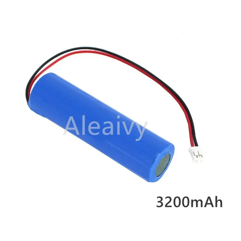 Akumulator litowy 3,7 V 18650 2000 mAh 3500 mAh wędkarska lampa LED głośnik Bluetooth awaryjna bateria DIY z wtyczką kabel PH2.0: Czerwony