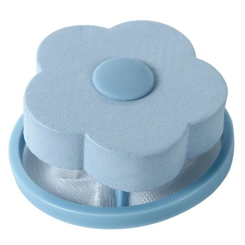 HOMETREE Eco-friendly Laundry Ball Washing Machine Filter Removal Catcher Mesh Pouch Cleaning Balls Dirty Fiber Collector HNS39: HNS39 Flower blue