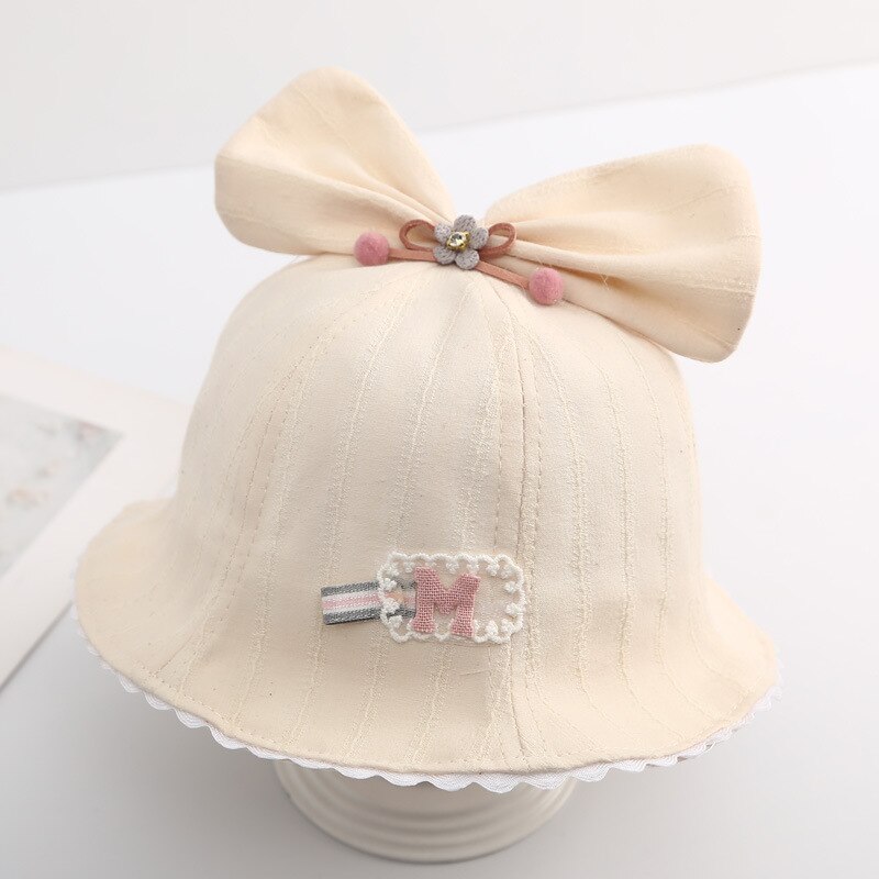 Fiskehatt for barn 1-3 år gammel vår og sommer jente solhatt sløyfe kvinne baby tynn solkrem solhatt bts bøttehatt