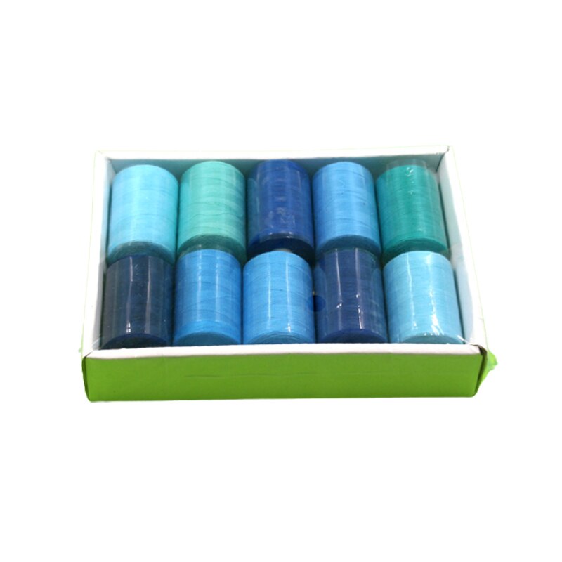 60/42/24 Colors 100% Polyester Yarn Sewing Thread Roll Machine Hand Embroidery 1000 Yard Each Spool Durable For Home Sewing Kit: 10Color Blue