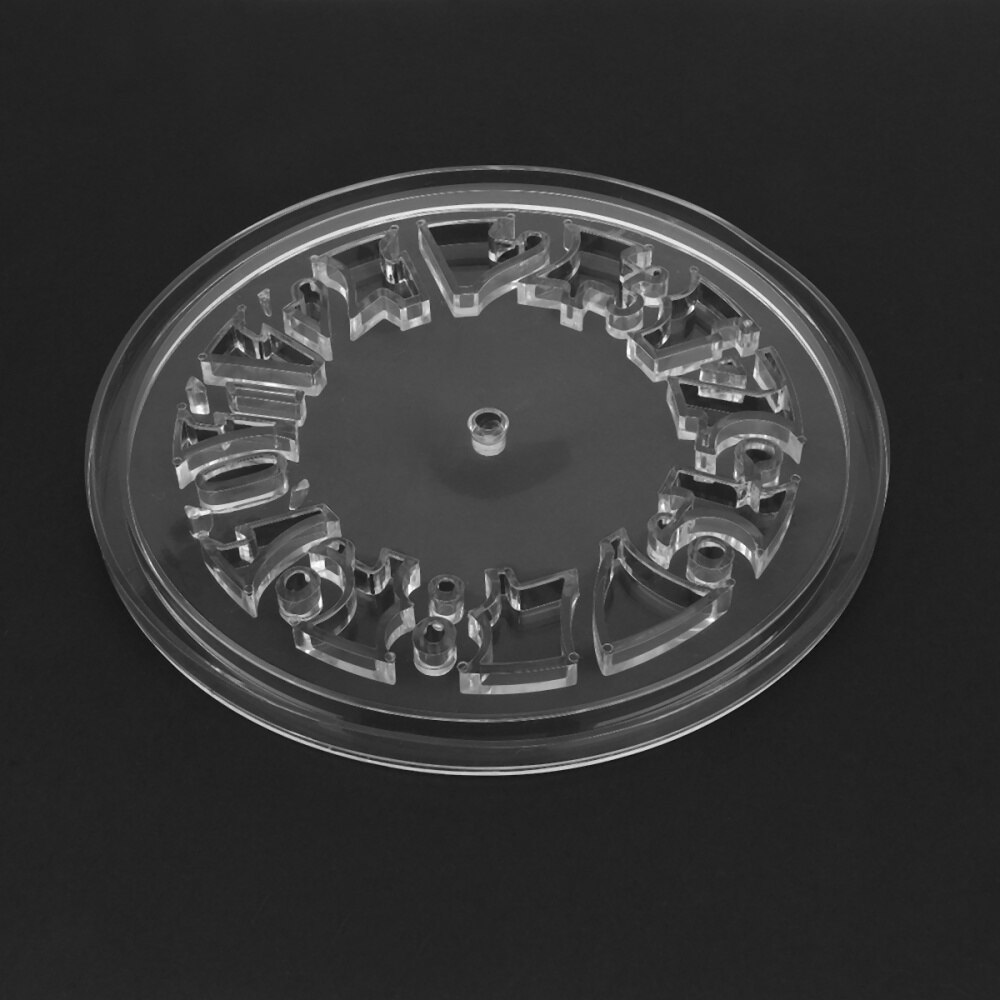 1 Juego de molde de silicona para reloj de pared, accesorios para hacer relojes, números romanos, modelo de reloj (transparente): transparent 1