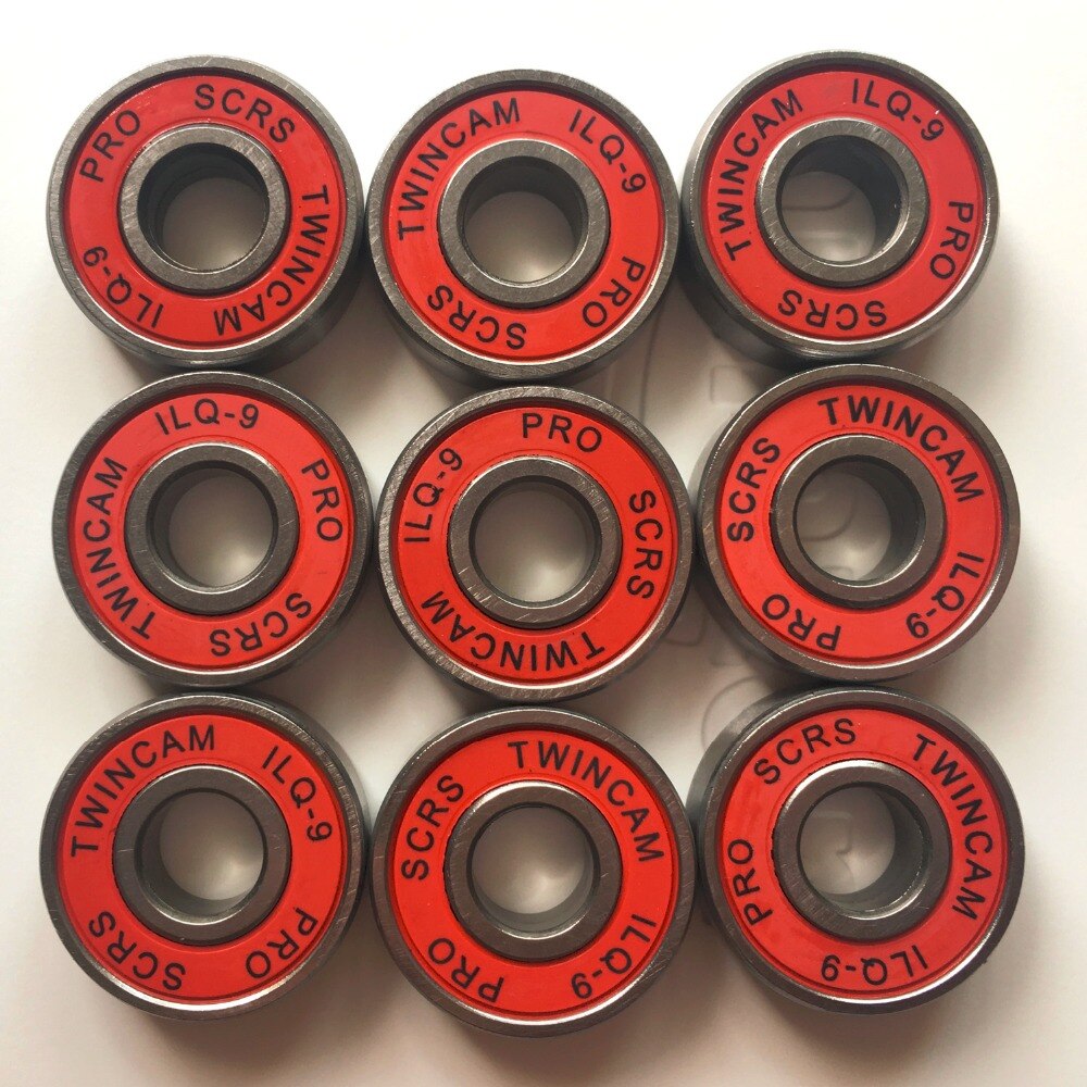 16pcs/lot SKATING TWINCAM ILQ-9 608zz Miniature Ball Radial Ball Bearings For Skate Board Shoes Accessories -9 Random Color