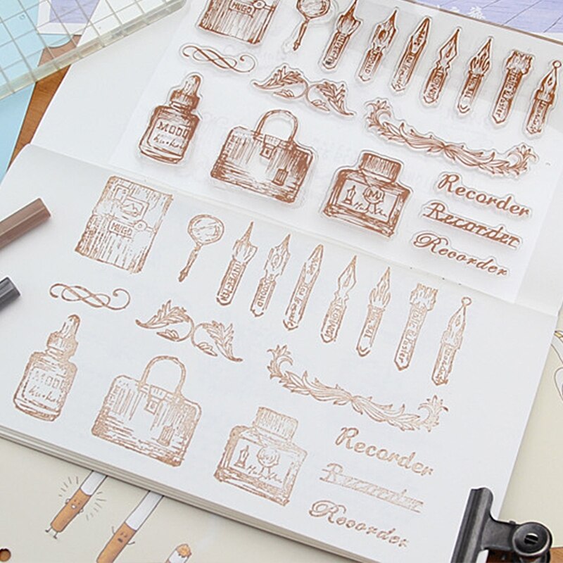 1PC Transparent Silicone Clear Rubber Stamp Sheet Cling Scrapbooking DIY